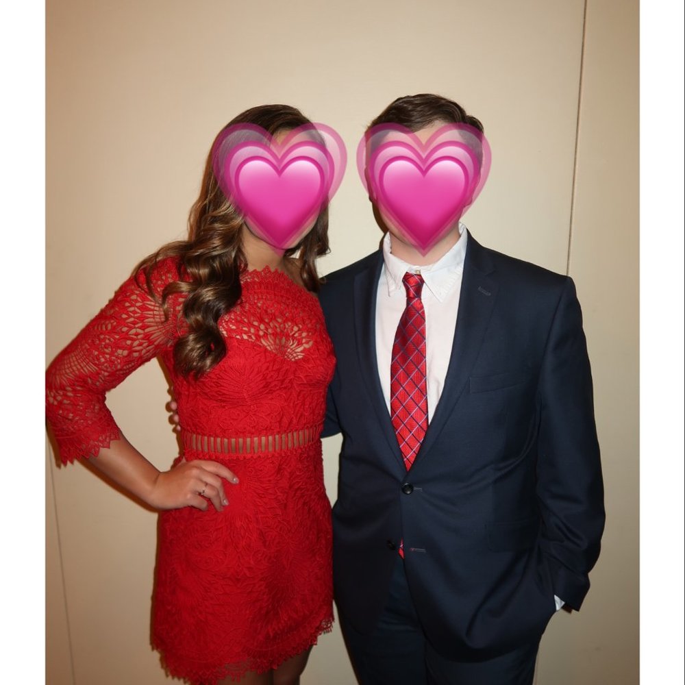 SAYLOR Pippa One Shoulder Dress in Red